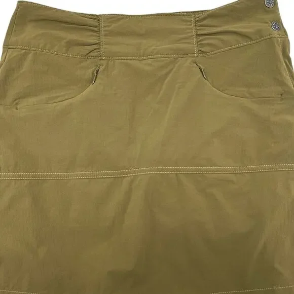 ATHLETA Olive Green Skorts Side Button Closure Front Pockets Women's Size 2 - Picture 9 of 9